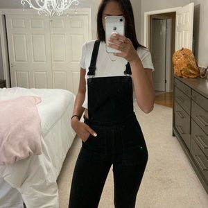 Madewell black denim overalls